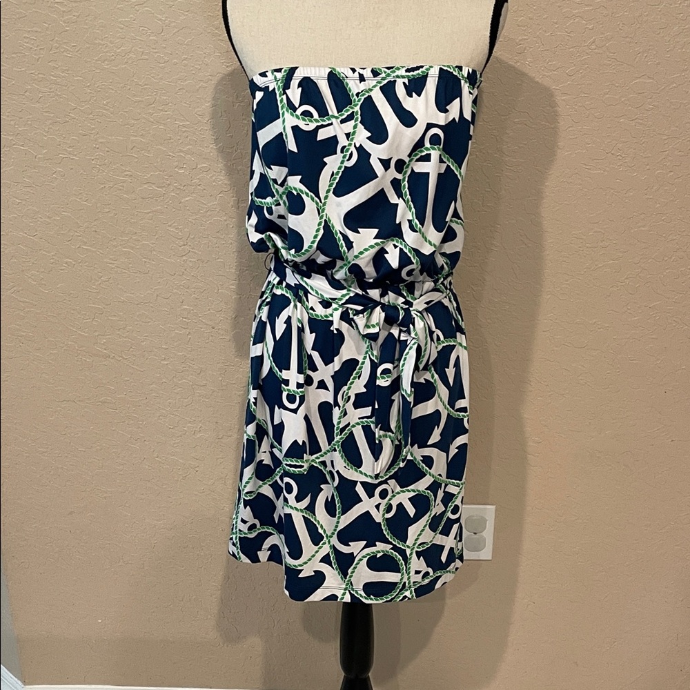 Mud Pie Blue and Green Patterned Dress